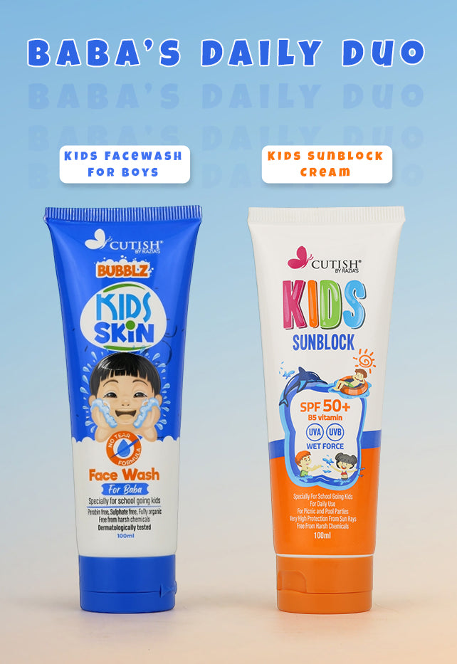 (Baba’s Daily Duo) 1 x Boys Facewash , 1 x Sunblock Cream