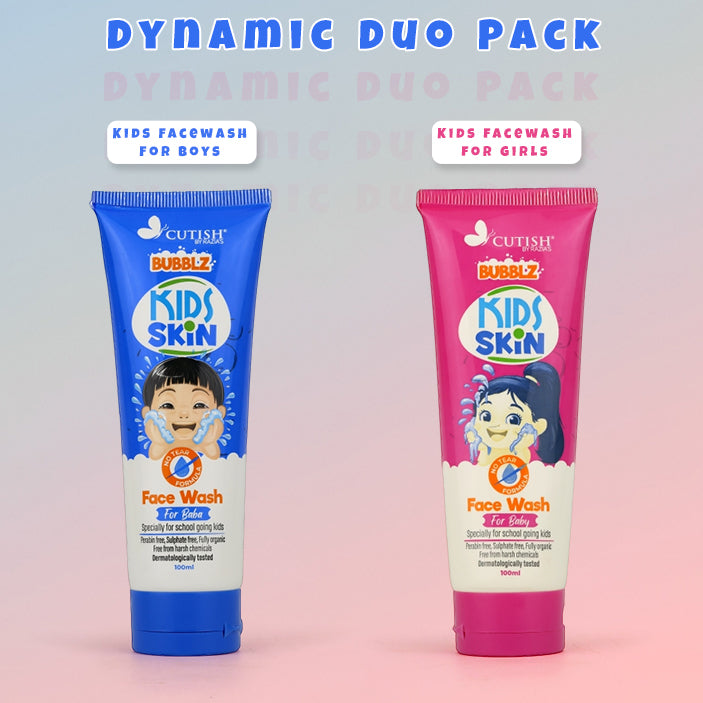 (Dynamic Duo Pack) 1 x Boys Facewash , 1 x Girls Facewash