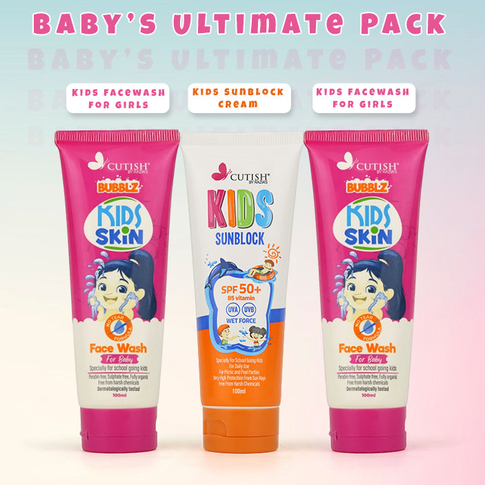 Baby’s Ultimate Pack , 2 x Girl Face Wash , 1 Sun Block
