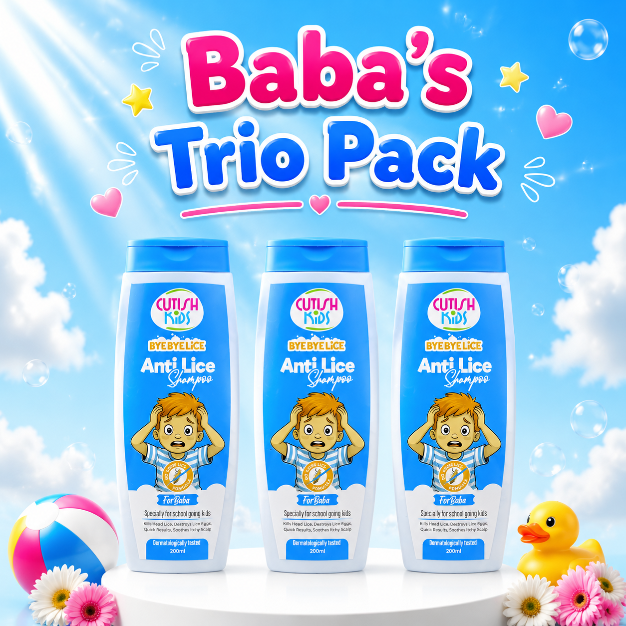 Baba Trio Pack , 3 × Anti Lice Shampoo