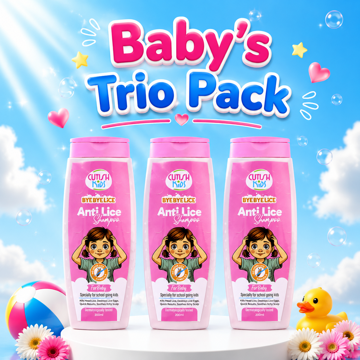Baby Trio Pack , 3 × Anti Lice Shampoo