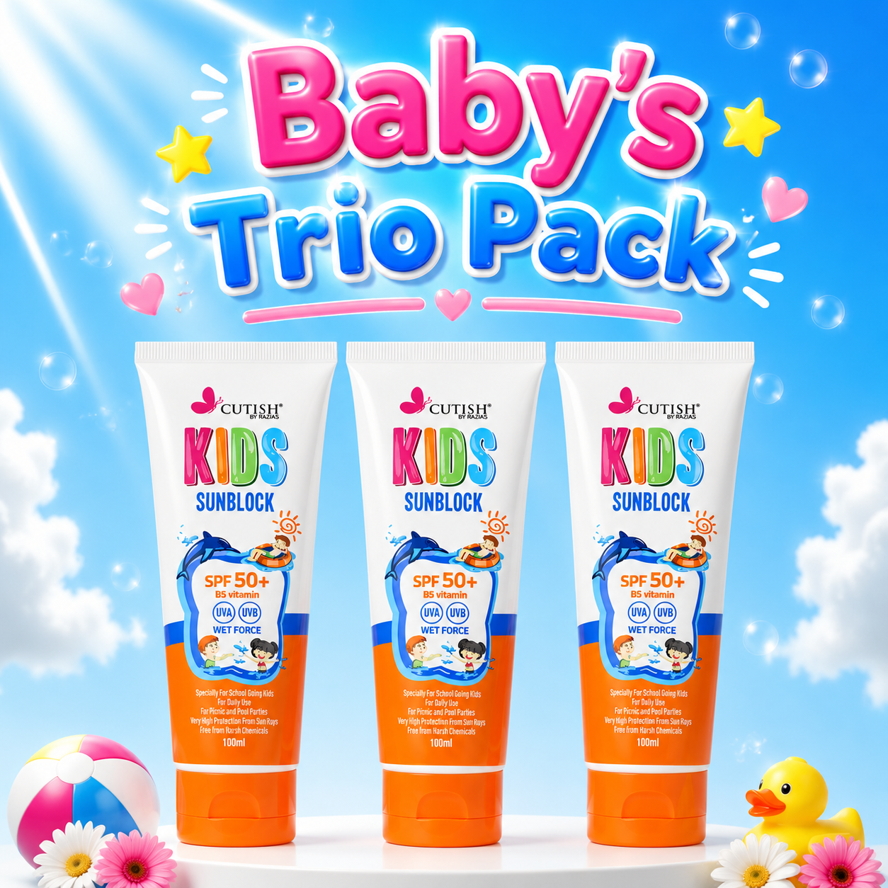 Baba’s/Baby Trio Pack , 3 x Sun Block