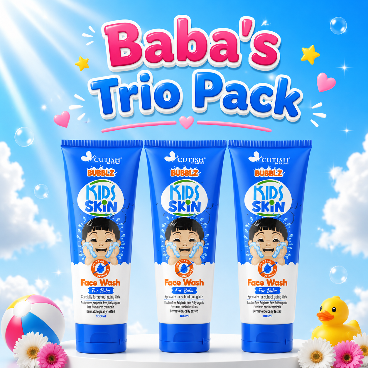 Baba’s Trio Pack , 3 x Boy Face Wash