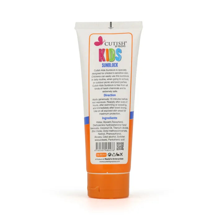 Cutish Kids Sunblock Cream - SPF 50+ with Vitamin B5